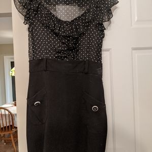 Sheer polka dot dress